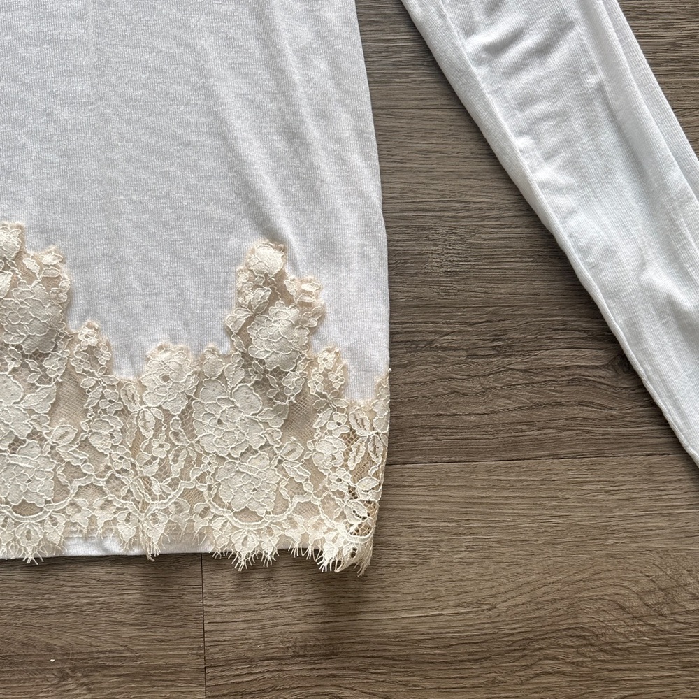 Zara Combination Lace T-Shirt - Picture 4 of 5